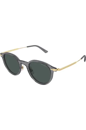 Montblanc Tilbehør, Herre, Gul, 49 MM, Uld, Stilfulde solbriller