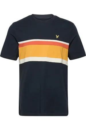 Lyle & Scott Top, Herre, Blå, XL, Essential Archive Panel T-Shirt