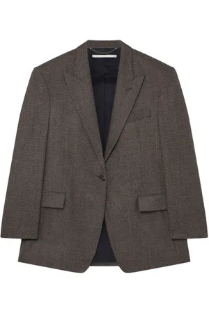 Stella McCartney Jakke, Dame, Grå, XS, Uld, Oversized Blazer