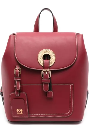 Moschino Taske, Dame, Rød, ONE SIZE, Læder, Bordeaux Rød Rygsæk i Kunstlæder