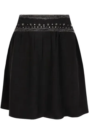 Dante 6 Nederdel, Dame, Sort, S, Boheme-stil Viskose Crepe-Georgette Nederdel