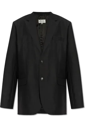 Maison Margiela Jakke, Herre, Sort, M, Uld, Uld Blazer med Åbne Revers