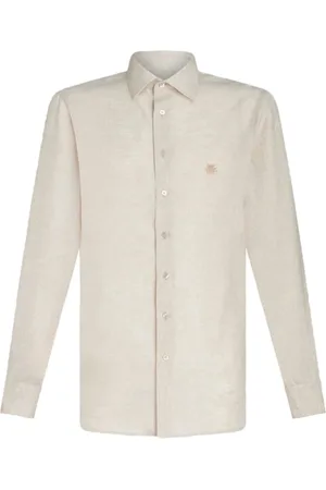 Etro Skjorte, Herre, , 3XL, Linned, Shirt Roma Logo