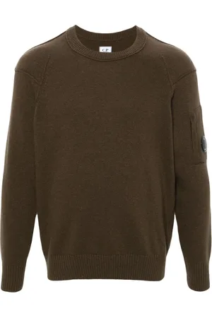 C.P. Company Strik, Herre, Grøn, 3XL, Lambswool Crewneck Sweater
