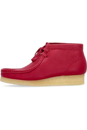 Clarks Sko, Dame, Rød, 37 EU, Læder, Berry Læder Wallabee Støvle