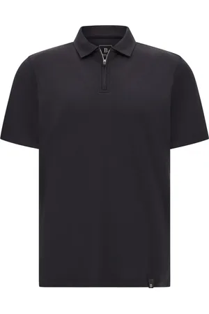 Boggi Milano Top, Herre, Sort, L, Bomuld, High-Performance Piqué Polo Shirt