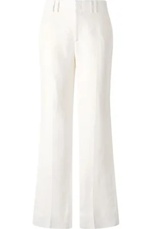Roberto Cavalli Bukser, Herre, Hvid, XL, Flared Pants med Lommer