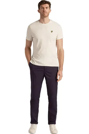 Lyle & Scott Bukser, Herre, Blå, W28 L32, Bomuld, Old Trafford Chino