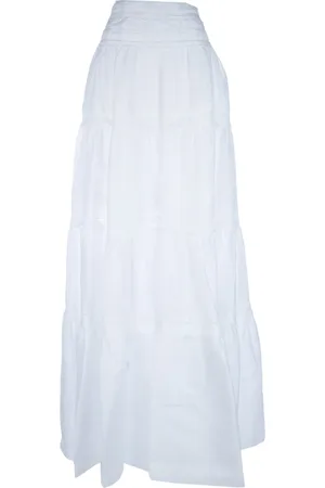 ERMANNO SCERVINO Nederdel, Dame, Hvid, S, Bomuld, Elegant Gonne Nederdel