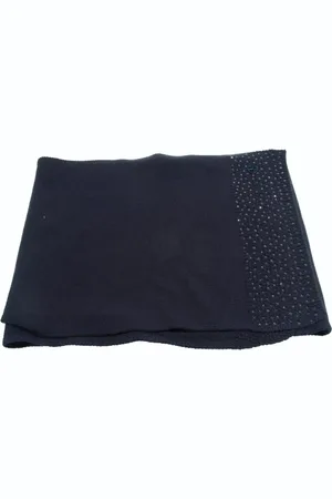 Emporio Armani Tilbehør, Dame, Blå, ONE SIZE, Uld, Stilfulde Tørklæder til Moderne Look