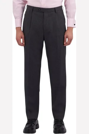Brooks Brothers Bukser, Herre, Grå, W32, Uld, Grå Stretch Uld Virgin Wool Blend Bukser