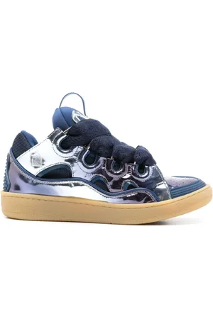 Lanvin Sko, Dame, Blå, 37 EU, Uld, Stilfulde Sneakers