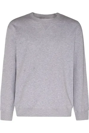 Brunello Cucinelli Strik, Herre, Grå, 2XL, Rundhalset Pullover