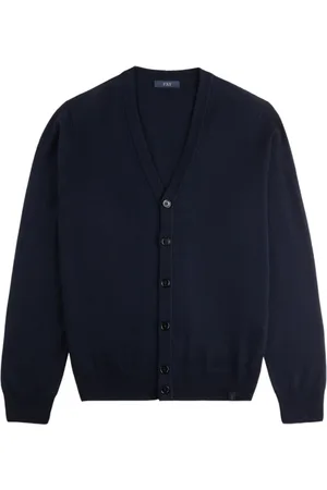 FAY Strik, Herre, Blå, XL, Tyl, Cardigan