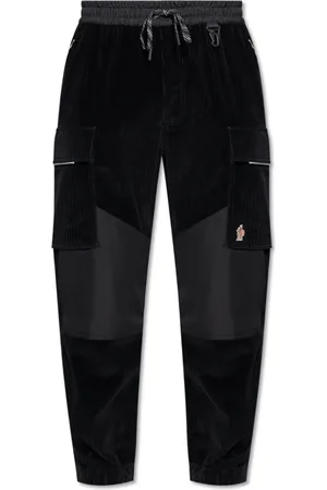 Moncler Bukser, Herre, Sort, L, Bomuld, Cordfløjlsbukser