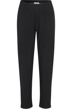 Masai Bukser, Dame, Sort, M, Bomuld, Smart Cropped Bukser med Bred Elastisk Talje
