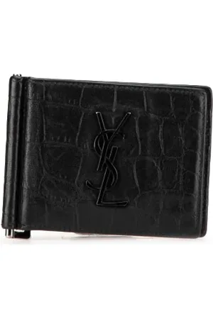 Saint Laurent Pre-owned, Dame, Sort, ONE SIZE, Tyl, Pre-owned Laeder punge