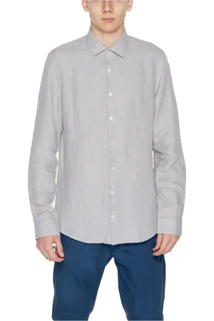 Calvin Klein Skjorte, Herre, , 4XL, Linen Langærmet Skjorte