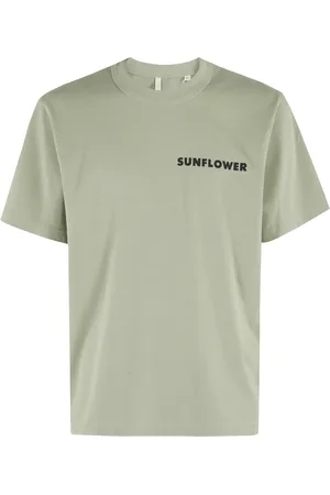 Sunflower Top, Herre, Grøn, S, Bomuld, Lime Logo T-shirt Bomuld Kortærmet