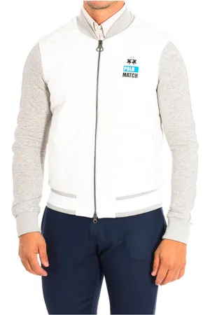 La Martina Sweathshirts & Hoodies, Herre, Hvid, M, Bomuld, High Collar Jakke