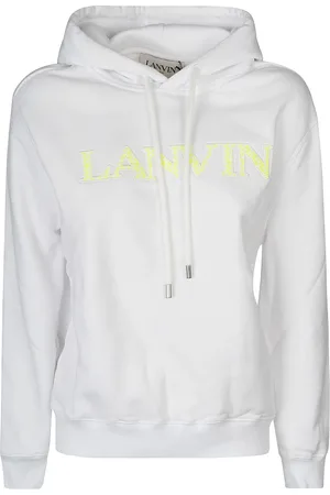 Lanvin Sweathshirts & Hoodies, Dame, Hvid, M, Bomuld, Optic Hættetrøje