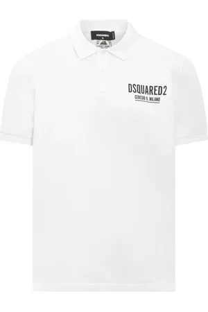 Dsquared2 Top, Herre, Hvid, L, Bomuld, Kortærmet poloshirt