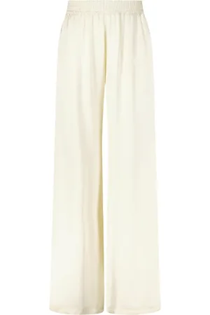 Fabiana Filippi Bukser, Dame, , M, Satin, Satin Bukser med Brede Ben