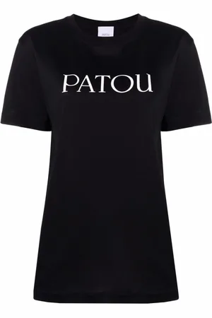 Patou Top, Dame, Sort, M, Bomuld, Sort Logo Print Sweater