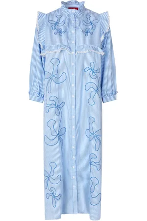Crās Kjole, Dame, Blå, XL, Bomuld, Cody Dress