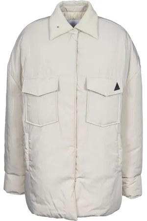 The Attico Jakke, Dame, Hvid, S, Uld, Pinafore Metal Short Coat
