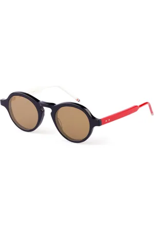 Thom Browne Tilbehør, unisex, Blå, 47 MM, Runde Solbriller