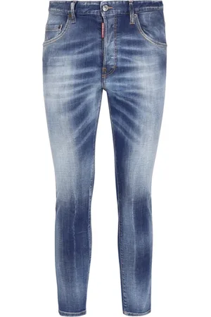 Dsquared2 Jeans, Herre, Blå, S, Uld, Stilfulde blå skinny jeans