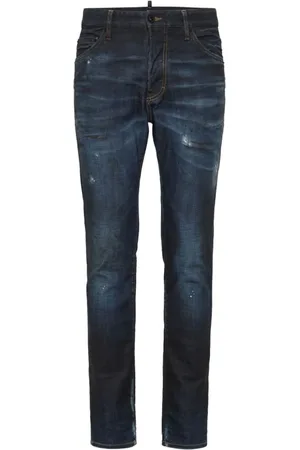 Dsquared2 Jeans, Herre, Blå, M, Uld, Stilfulde Bukser