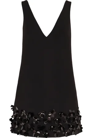 Self-Portrait Kjole, Dame, Sort, S, Polyester, Broderet crepe kjole med pailletter