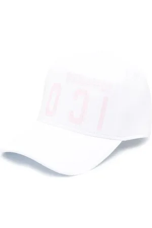 Dsquared2 Tilbehør, Herre, Hvid, ONE SIZE, Bomuld, Baseballkasket med logotryk