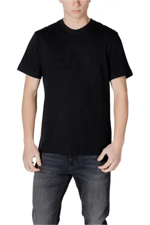 EA7 Top, Herre, Sort, XL, Bomuld, Rundhalset T-shirt