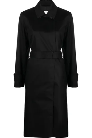 Calvin Klein Frakke, Dame, Sort, S, Bomuld, Sort bomulds casual trenchcoat
