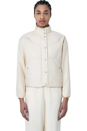 Moncler Jakke, Dame, Hvid, XS, Uld, Fluffy Zip-Up Cardigan