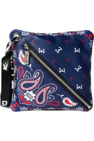 Etro Taske, Herre, Blå, ONE SIZE, Uld, Paisley Print Logo Pouch Taske
