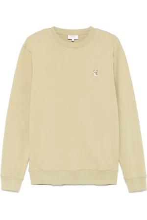 Maison Kitsuné Sweathshirts & Hoodies, Herre, Grøn, L, Bomuld, Crew Neck Sweater