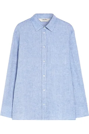 Max Mara Bluser & Skjorter, Dame, Blå, XS, Bomuld, Lyse Jeans Elise Skjorte
