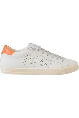 P448 Sko, Herre, Hvid, 44 EU, Tyl, Urban /Orange Sneakers Statement Style