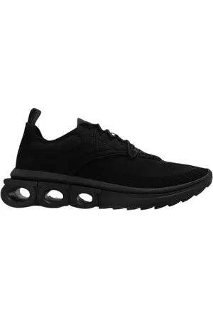Salvatore Ferragamo Sko, Dame, Sort, 38 1/2 EU, Uld, Nima Knit Low-Top Sneakers