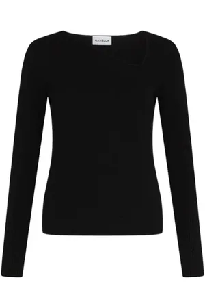 MARELLA Top, Dame, Sort, M, Tyl, Punto Gondola Langærmet Top