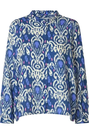 Lollys Laundry Bluser & Skjorter, Dame, Flerfarvet, S, Bomuld, Skjorte med grafisk print