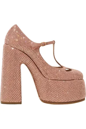 Casadei Sko, Dame, , 39 1/2 EU, Platform Mary Jane Pumps med krystaller