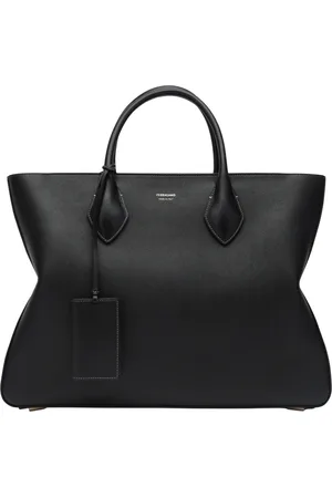 Salvatore Ferragamo Taske, Herre, Sort, ONE SIZE, Læder, Medium Star Hammered Læder Tote Taske
