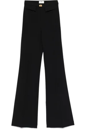 Elisabetta Franchi Bukser, Dame, Sort, XL, Polyester, Wide Bukser