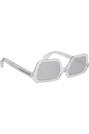 MARCELO BURLON Tilbehør, unisex, Hvid, 51 MM, Square Shape Solbriller Solidago
