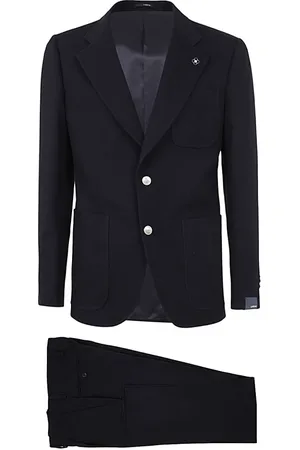 LARDINI Jakkesæt, Herre, Sort, L, 850 Attitude Buksedragt Drop 7 Reg